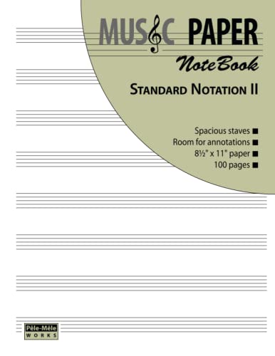 Imagen de archivo de MUSIC PAPER NoteBook - Standard Notation II a la venta por GF Books, Inc.