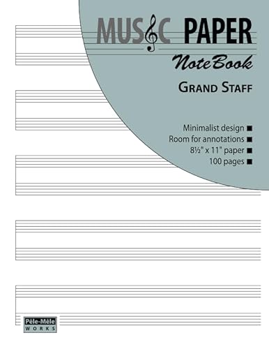 Imagen de archivo de MUSIC PAPER NoteBook - Grand Staff a la venta por GF Books, Inc.