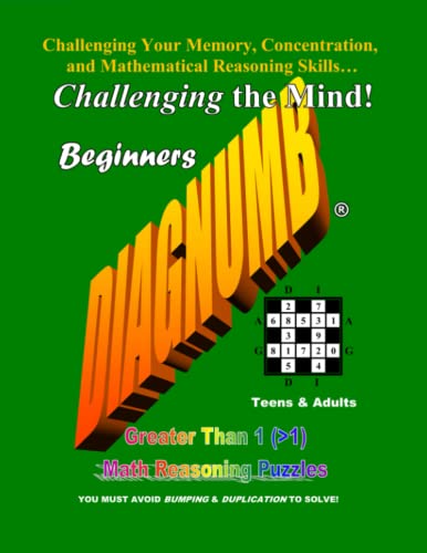 Stock image for Diagnumb Beginners: Greater Than 1 (>1) Math Reasoning Puzzles for sale by THE SAINT BOOKSTORE