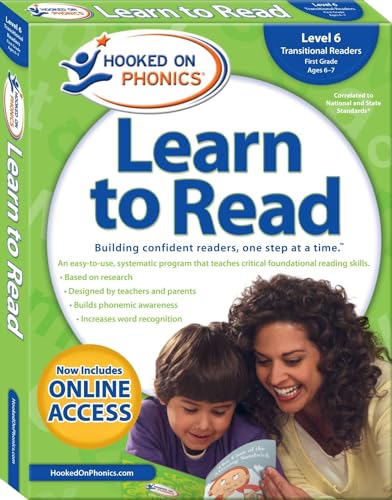 9781940384153: Hooked on Phonics Learn to Read Level 6, First Grade Ages 6-7: Transitional Readers
