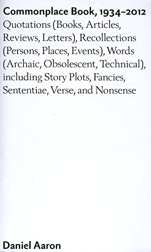 Beispielbild fr Commonplace Book, 1934-2012 zum Verkauf von BooksRun