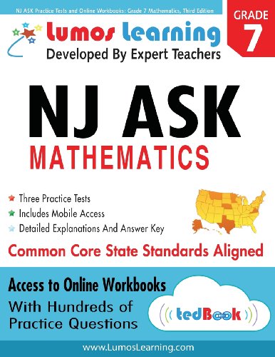 9781940484105: NJ ASK Practice Tests and Online Workbooks: Grade 7 Mathematics, Third Edition: Common Core State Standards, NJASK 2014