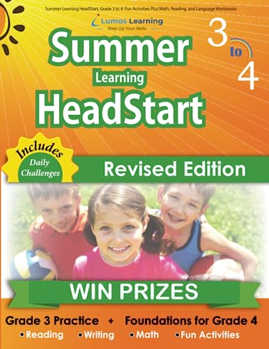 9781940484693: Summer Learning HeadStart, Grade 3 to 4: Fun Activities Plus Math, Reading, and Language Workbooks: Bridge to Success with Common Core Aligned Resources and Workbooks