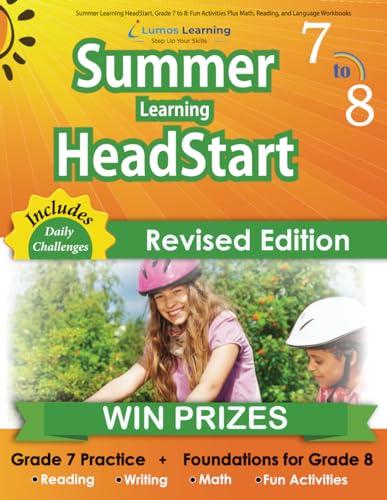 Beispielbild fr Summer Learning HeadStart, Grade 7 to 8: Fun Activities Plus Math, Reading, and Language Workbooks : Bridge to Success with Common Core Aligned Resources and Workbooks zum Verkauf von Better World Books