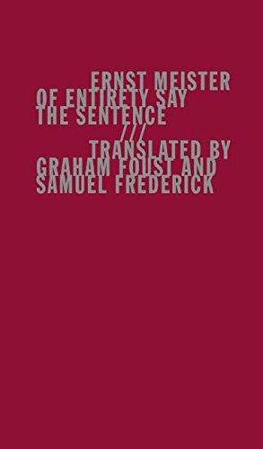 Imagen de archivo de Of Entirety Say the Sentence Format: Hardcover a la venta por INDOO