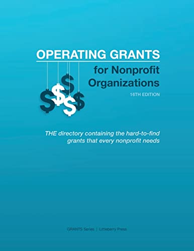 Beispielbild fr Operating Grants for Nonprofit Organizations zum Verkauf von PAPER CAVALIER UK
