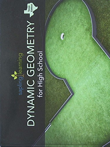 Imagen de archivo de Dynamic Geometry for High School, Texas Edition, 9781940789507, 1940789508 a la venta por HPB-Red