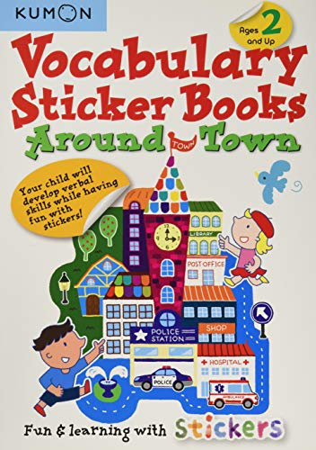 Beispielbild fr Vocabulary Sticker Books - Around Town (Kumon Basic Skills) (Kumon Vocabulary Sticker Books) zum Verkauf von Books From California