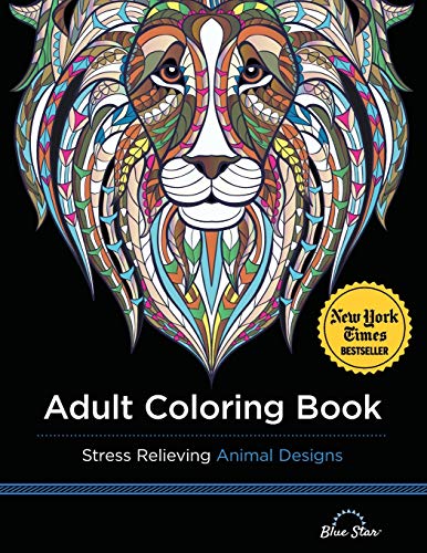 Stock image for Adult Coloring Book: Stress Relieving Animal Designs for sale by WorldofBooks