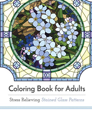 9781941325186: Coloring Book for Adults: Stress Relieving Stained Glass