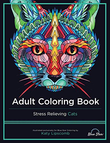 Imagen de archivo de Adult Coloring Book: Stress Relieving Cats a la venta por Jenson Books Inc