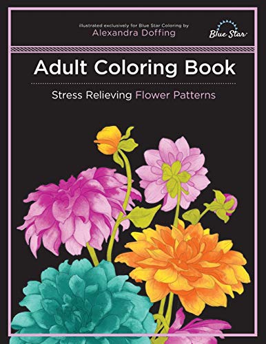 9781941325629: Adult Coloring Book: Stress Relieving Flower Patterns