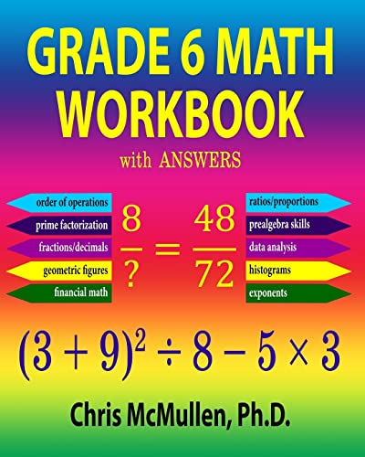 Beispielbild fr Grade 6 Math Workbook with Answers zum Verkauf von Better World Books