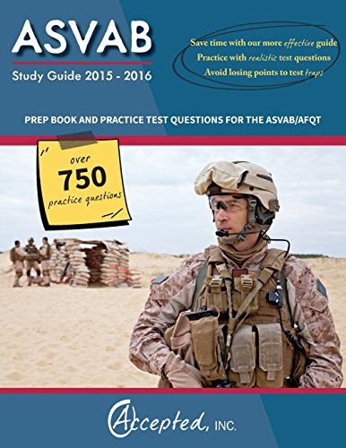 Beispielbild fr ASVAB Study Guide 2015-2016 Prep Book and Practice Test Questions for the ASVAB/AFQT zum Verkauf von TextbookRush