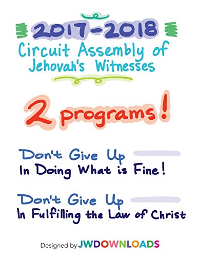 Beispielbild fr 2017-2018 Jehovah's Witnesses Circuit Assembly Program Notebook for BOTH Circuit Assemblies: Adult Notebook zum Verkauf von Ergodebooks