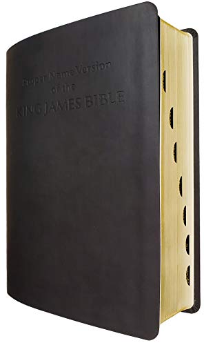 9781941793091: Proper Name Version of the King James Bible With Cross-References and Concordance Index, Large Print Overview and Study Edition, Synthetic Leather Black Cover with Tabs