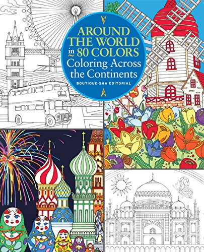Imagen de archivo de Around the World in 80 Colors: Coloring Across the Continents a la venta por Irish Booksellers