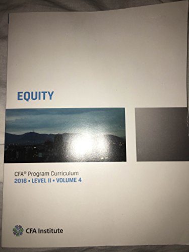 Stock image for 2016 CFA Program Curriculum Level II Volume 4 for sale by Better World Books