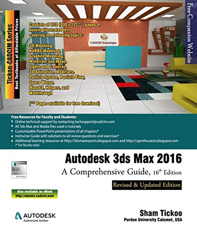 9781942689171: Autodesk 3ds Max 2016: A Comprehensive Guide, 16th Edition