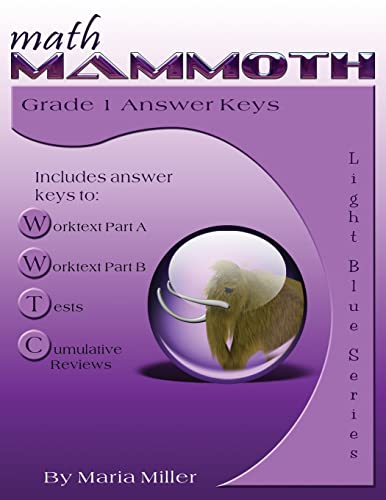 9781942715030: Math Mammoth Grade 1 Answer Keys