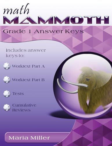 9781942715030: Math Mammoth Grade 1 Answer Keys