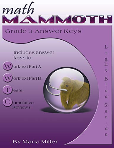 Beispielbild fr Math Mammoth Grade 3 Answer Keys zum Verkauf von Books From California