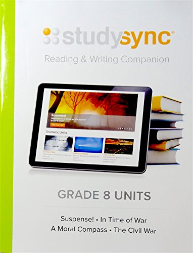 Stock image for StudySync GRADE 8 UNITS Reading & Writing Companion for sale by Decluttr