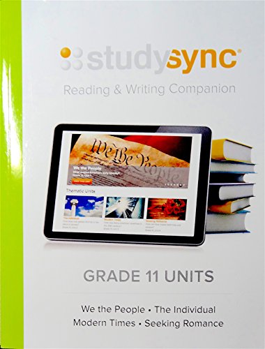 Beispielbild fr StudySync GRADE 11 UNITS Reading & Writing Companion zum Verkauf von SecondSale