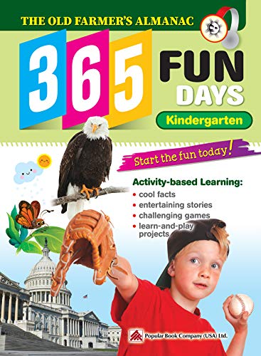 Stock image for The Old Farmer's Almanac 365 Fun Days : Kindergarten - Activity Workbook For Kindergarten Grade Students " Daily Activity Book, Coloring Book, . Developing Learning Skills (365 Fun Days, 2) for sale by Big Bill's Books