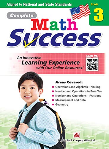 Stock image for Complete Math Success Grade 3 - Learning Workbook For Third Grade Students - Math Activities Children Book " Aligned to National and State Standards for sale by Byrd Books