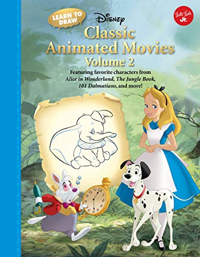 Beispielbild fr Learn to Draw Disney's Classic Animated Movies: Featuring Favorite Characters from Alice in Wonderland, the Jungle Book, 101 Dalmatians, Peter Pan, and More! (2) (Licensed Learn to Draw) zum Verkauf von WorldofBooks