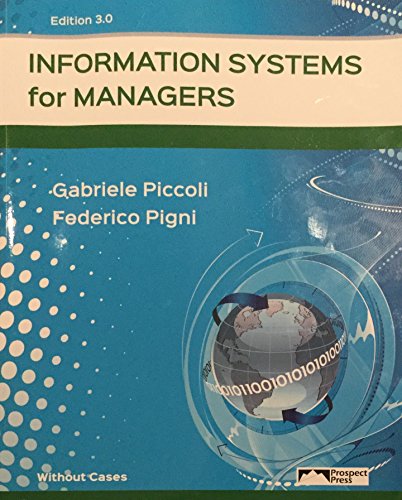 Beispielbild fr Information Systems for Managers (without cases) edition 3.0 zum Verkauf von Better World Books