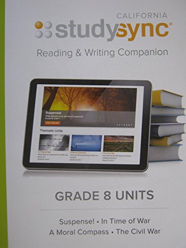 Stock image for California Studysync Grade 8 Reading and Writing Companion for sale by Hawking Books