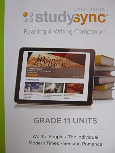 Stock image for California Studysync Grade 11 -- Reading & Writing Companion (CA) for sale by Better World Books