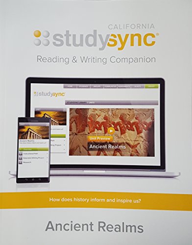 Stock image for Study Sync, Reading and Writing Companion, Grade 6, Unit 2: Ancient Realms, California Edition, 9781943286119, 1943286116, 2017 for sale by Better World Books: West