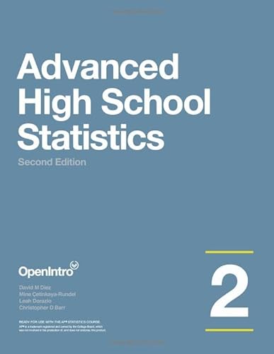 Beispielbild fr Advanced High School Statistics: Second Edition zum Verkauf von Goodwill Books