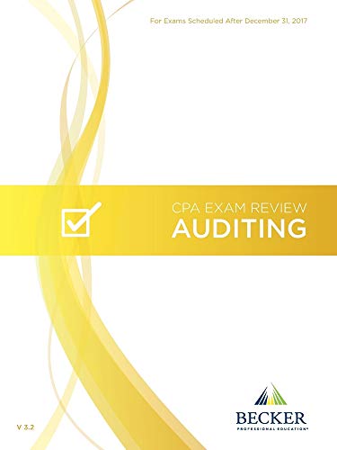 9781943628469: Becker CPA Exam Review: Auditing v. 3.2 (For Exams Scheduled After December 31, 2017)