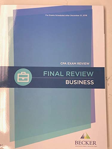 Beispielbild fr CPA Exam Review: Final Review - Business zum Verkauf von SecondSale