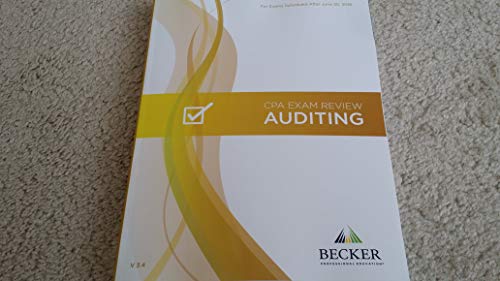 Stock image for Becker CPA AUDITING For Exam Scheduled After June 30, 2019 V 3.4 for sale by Books From California