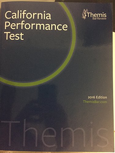 Imagen de archivo de California Performance Test (Themis Bar Review 2016 Edition) a la venta por HPB-Red