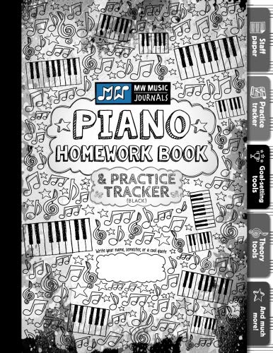 9781943821143: Piano Homework Book and Practice Tracker (Black)