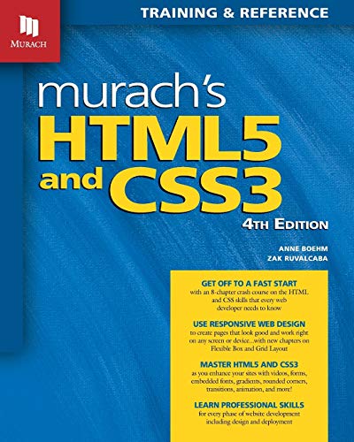 9781943872268: Murach's Html5 and Css3, 4th Edition