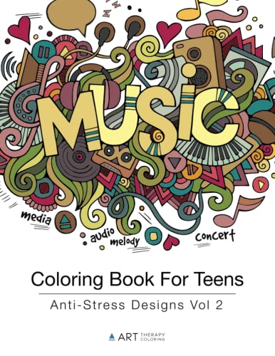 Imagen de archivo de Coloring Book For Teens: Anti-Stress Designs Vol 2 a la venta por Off The Shelf