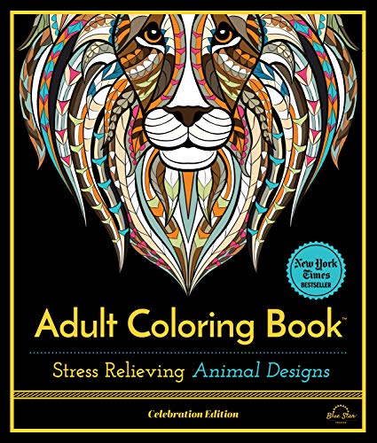 9781944515195: Stress Relieving Animal Designs: Adult Coloring Book, Celebration Edition