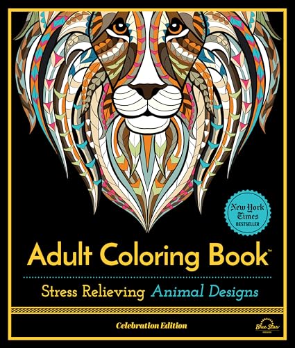 Stock image for Stress Relieving Animal Designs: Adult Coloring Book, Celebration Edition for sale by ThriftBooks-Atlanta