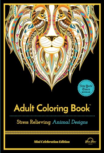 Imagen de archivo de Stress Relieving Animal Designs: Adult Coloring Book: Mini Celebration Edition a la venta por Revaluation Books