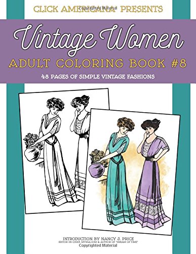 Stock image for Vintage Women: Adult Coloring Book #8: Simple Vintage Fashions (Vintage Women: Adult Coloring Books) for sale by Books Unplugged