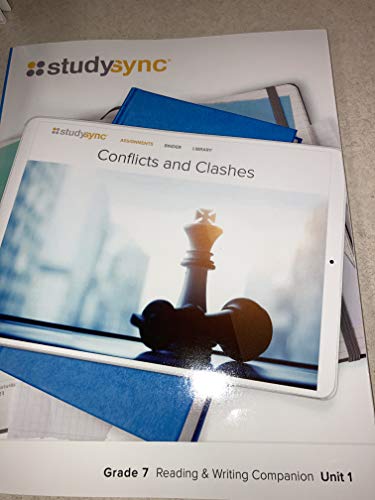 Stock image for StudySync, Conflicts And Clashes, Grade 7, Unit 1: Reading & Writing Companion Student Guide (2021 Copyright) for sale by ~Bookworksonline~