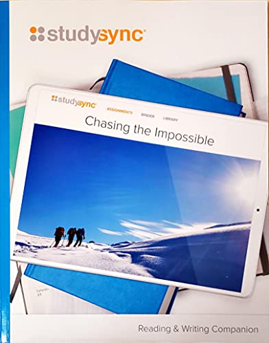 Stock image for StudySync, Chasing The Impossible, Grade 7, Unit 3: Reading & Writing Companion Student Guide (2020 Copyright) for sale by ~Bookworksonline~