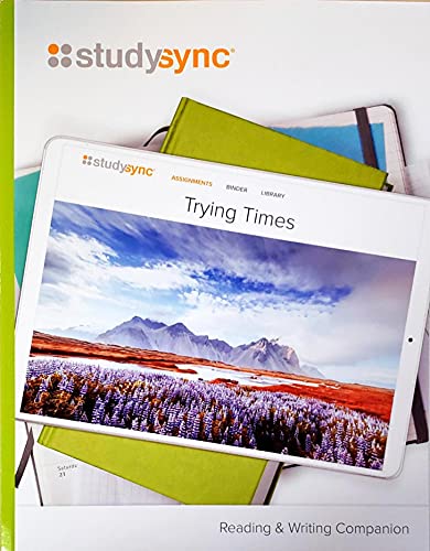 Stock image for StudySync, Grade 8, Unit 5, Trying Times: Reading & Writing Companion Student Guide (2019 Copyright) for sale by ~Bookworksonline~